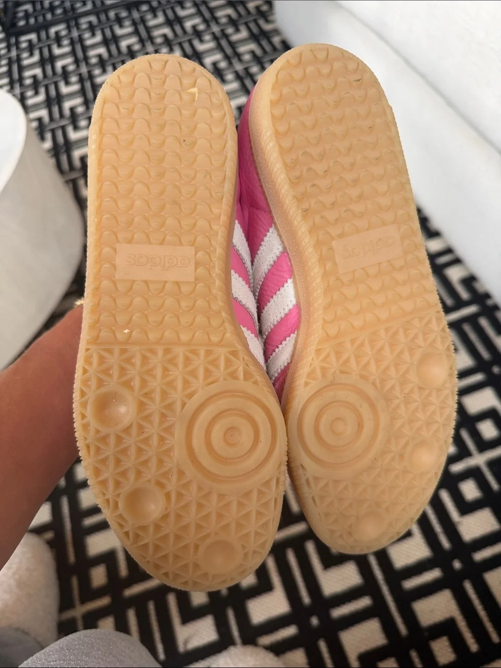 adidas Kids Samba Bright Pink with White Stripes